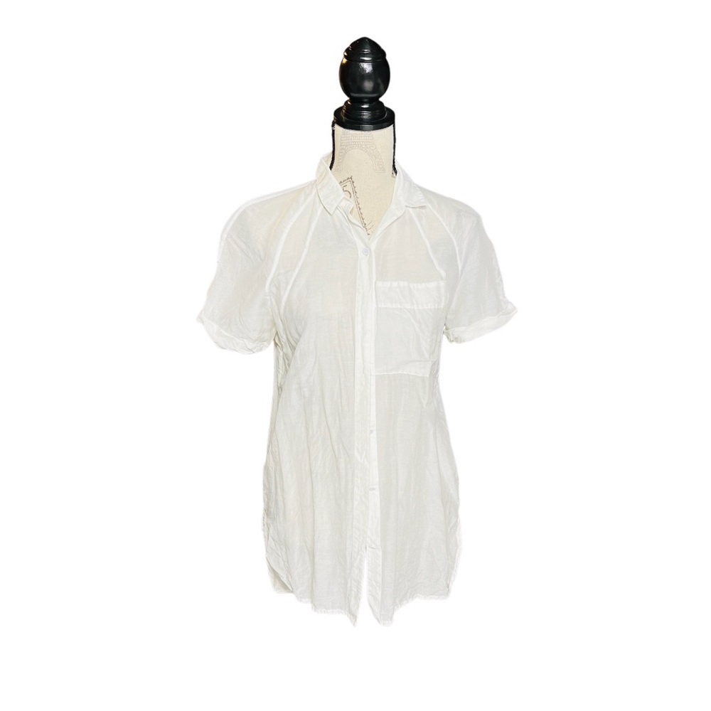 Wilfred With‎ Silk Shirt Oversized White Casual Button Down Shirt